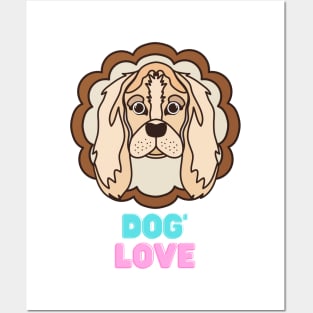 Love dogs my family Posters and Art